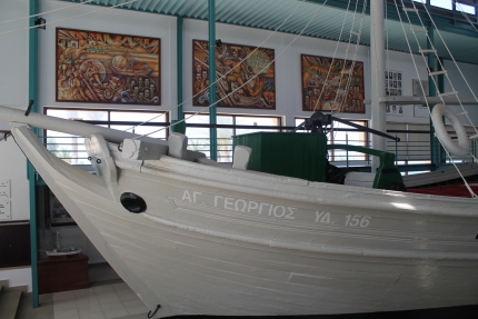 Корабль "Святой Георгий" в музее в Хлоракасе