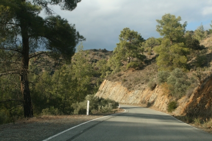 Дорога в горах Троодоса
