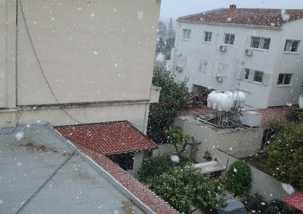 Снегопад на Кипре в феврале