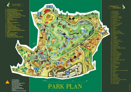 Карта зоопарка Пафоса с сайта www.pafosbirdpark.com